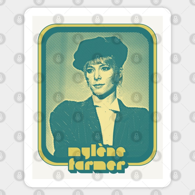 Mylene Farmer / Retro Francophile Fan Design Sticker by DankFutura